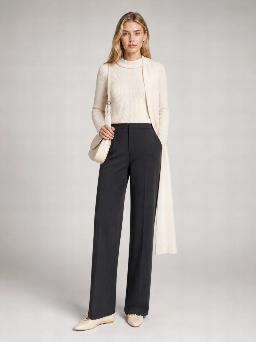 Loulou Studio 'Cosmo' Crew Neck Ribbed Knit Sweater