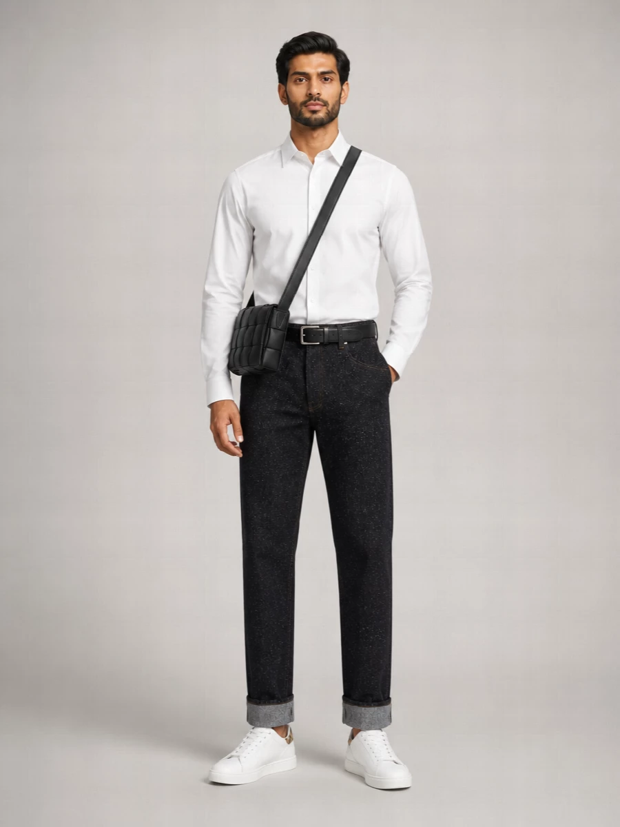 Burberry Denim Straight-Leg Trousers