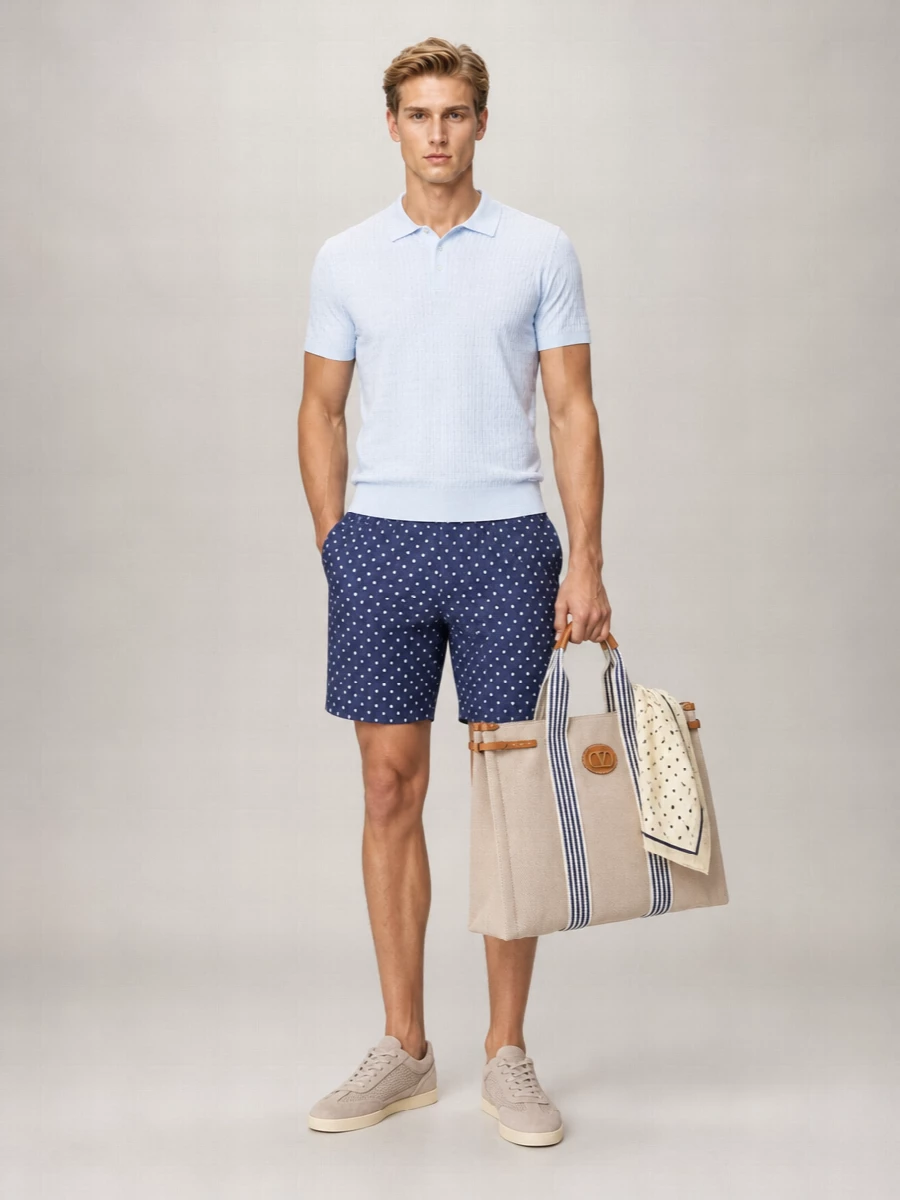 Kiton Patterned Swim Bermuda Shorts
