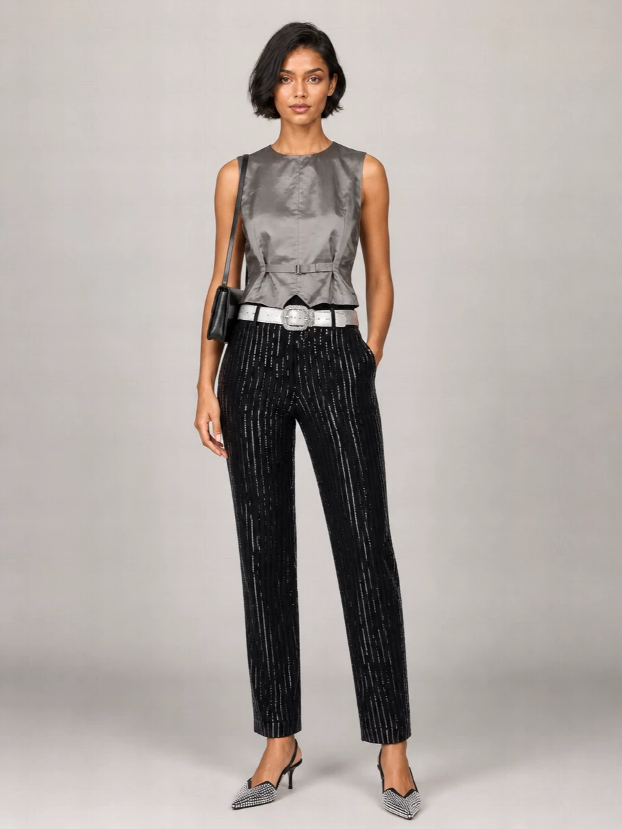 Michael Kors Sequined Triacetate Blend Pant