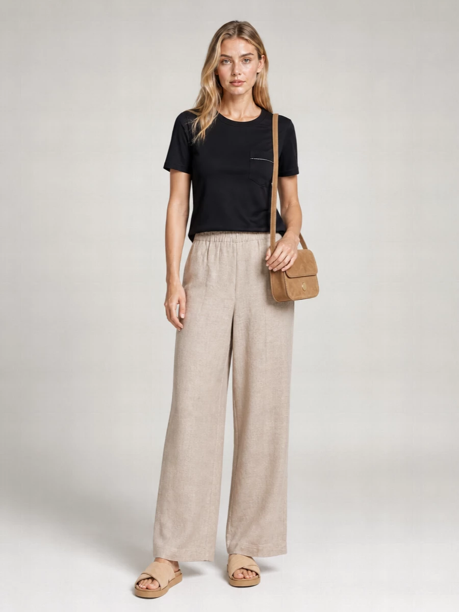 Fabiana Filippi Short Sleeve Top Crew Neck Zip Pocket
