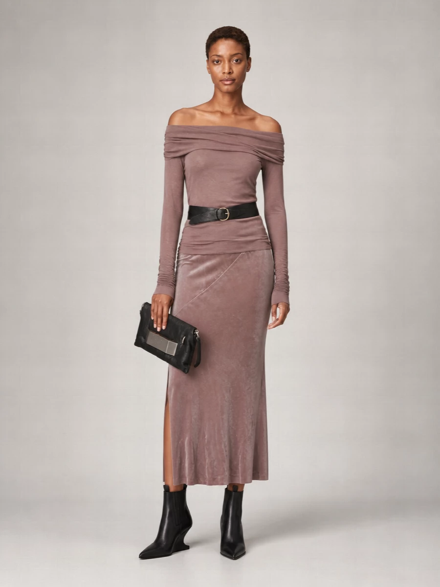 Rick Owens Silk Knee-Length Skirt