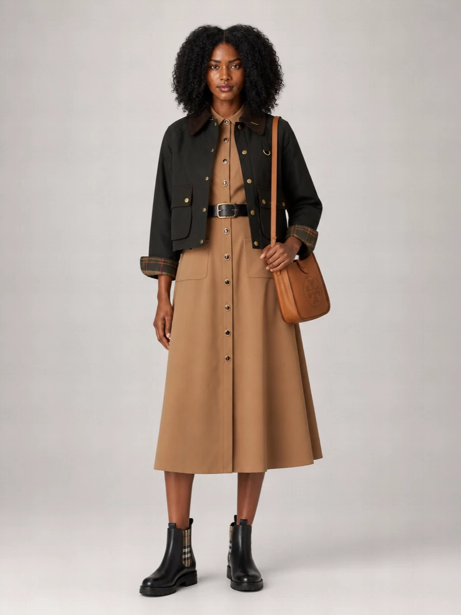 Barbour Waxed Cropped Jacket