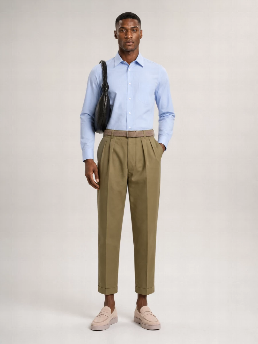 Ami Paris Oversized Cropped Trousers