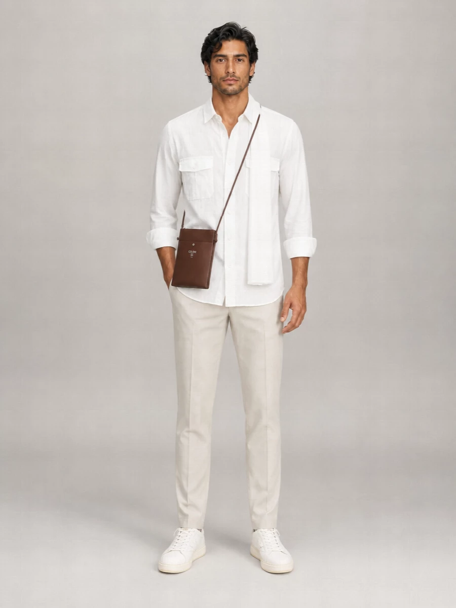 Brunello Cucinelli Luxurious Sea Island Cotton Twill Pocket Square
