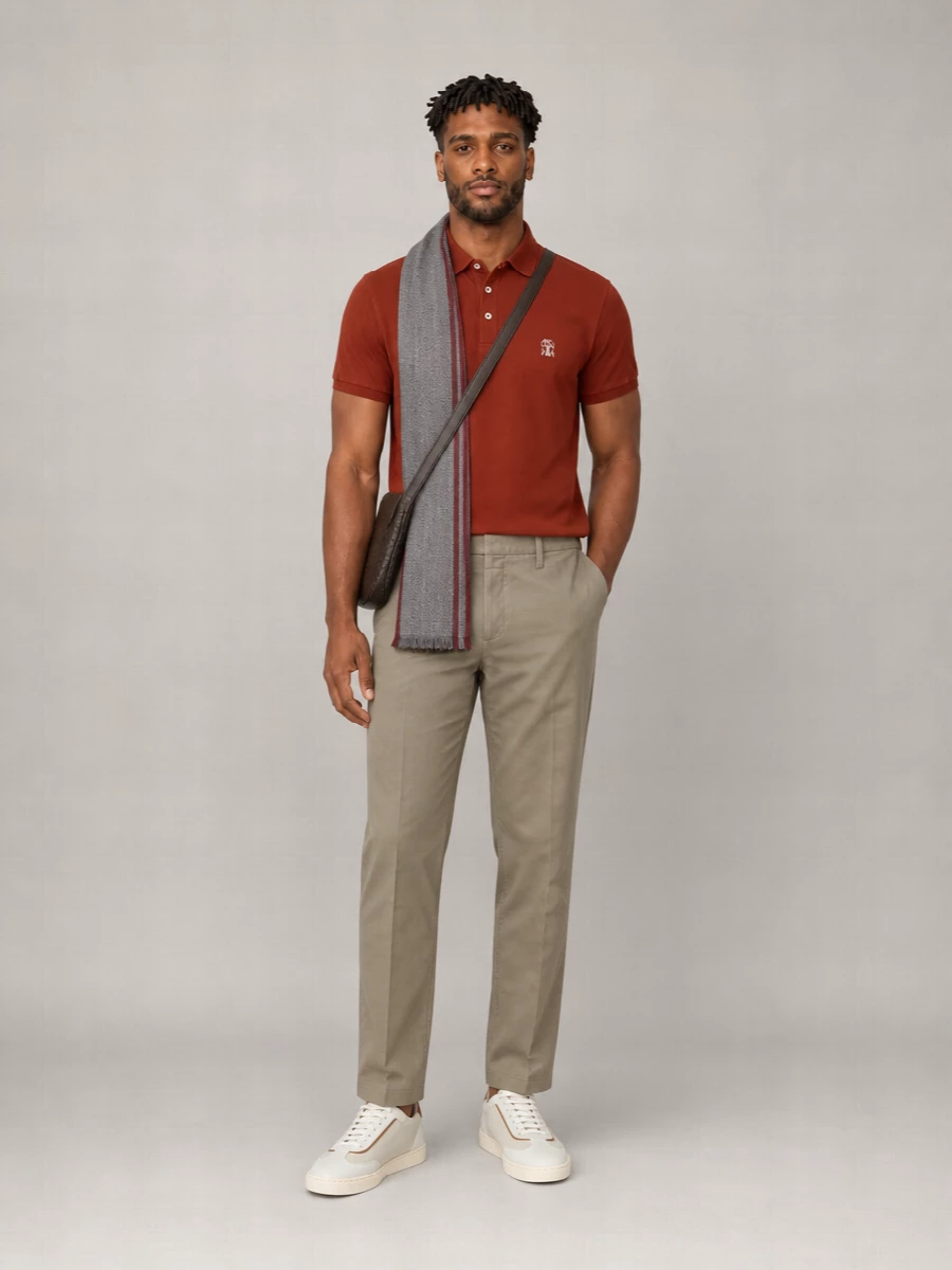 Brunello Cucinelli Cotton Piqué Logo Embroidery Polo Shirt