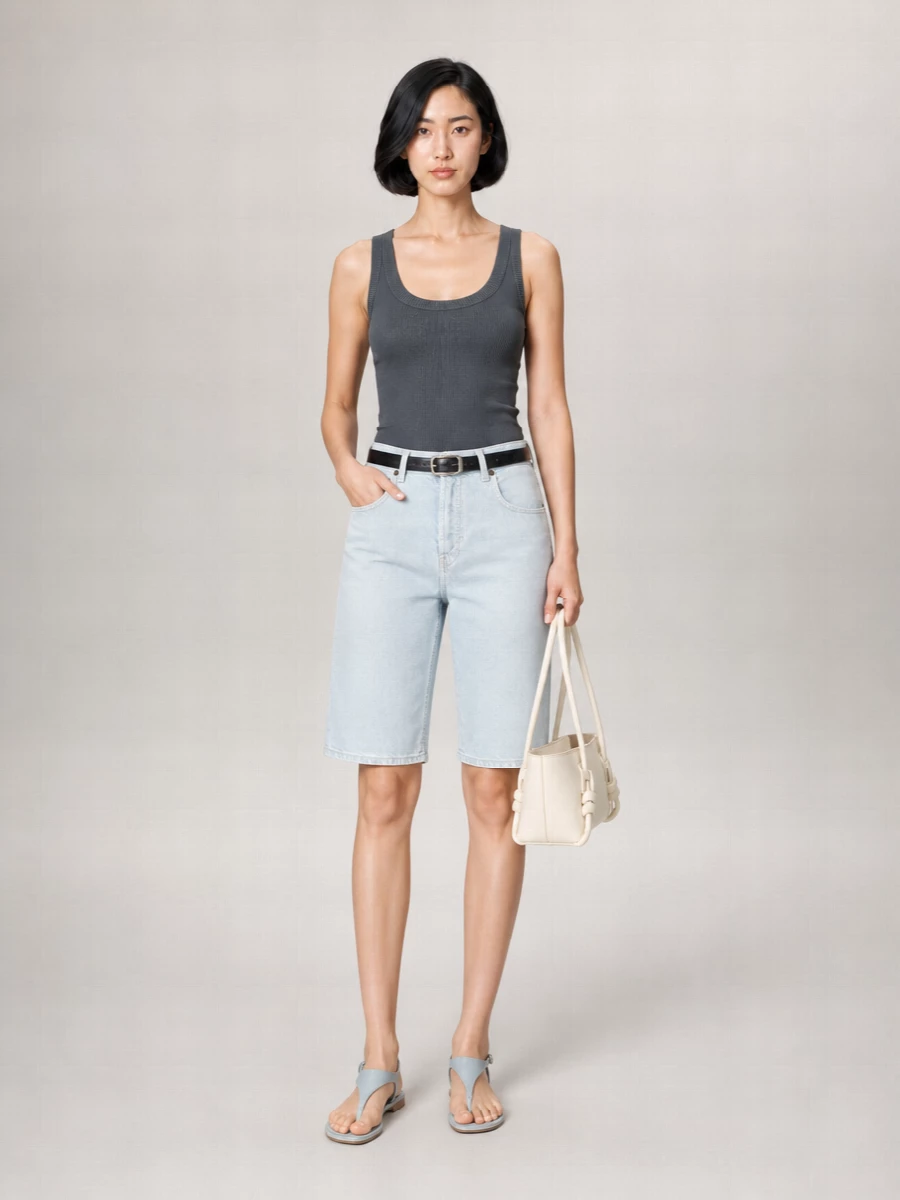 Haikure Wide-Leg Bermuda Shorts