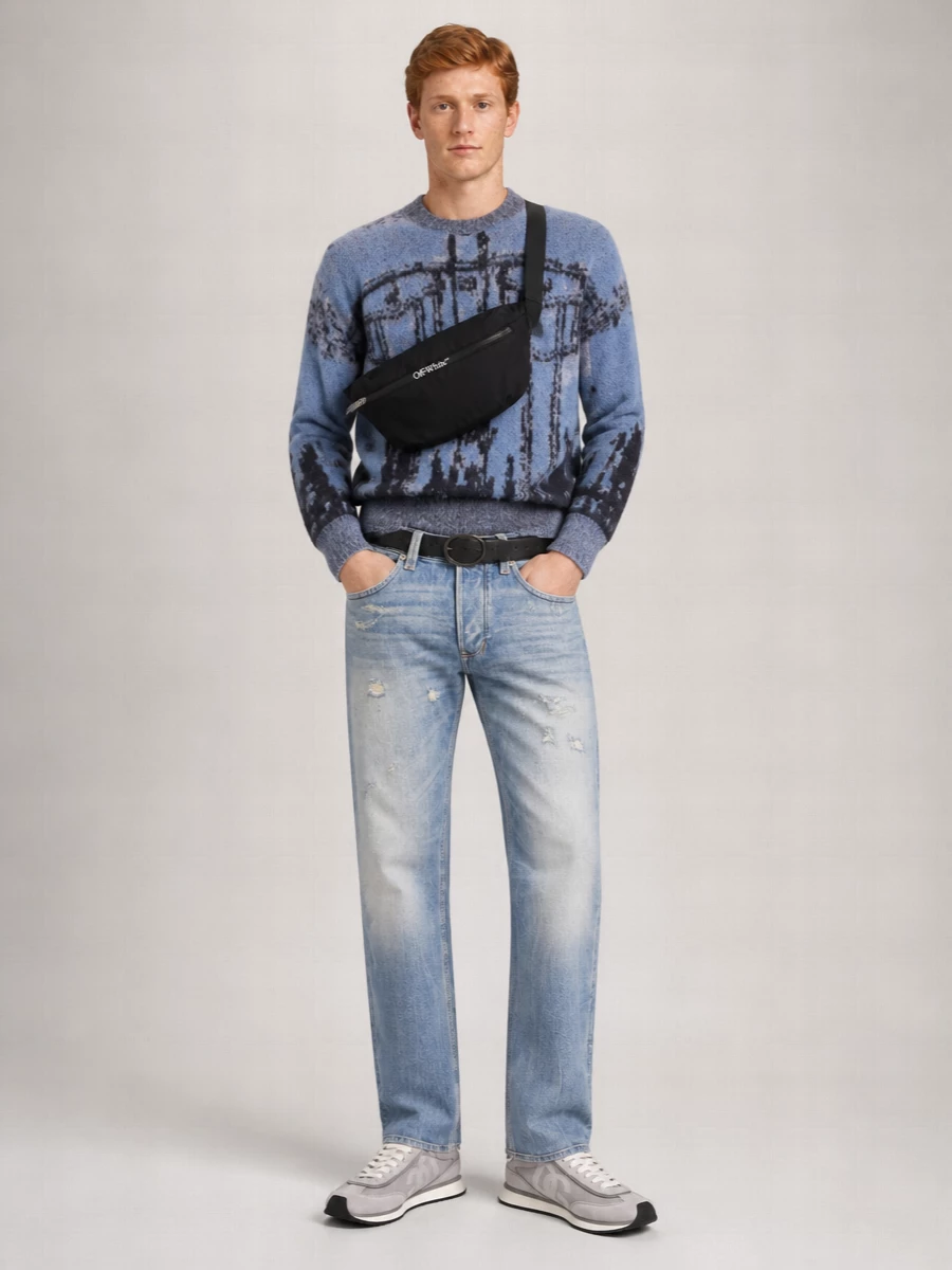 Diesel Denim Low-Rise Straight-Leg Jeans