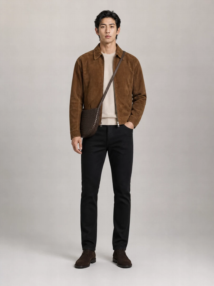 Giorgio Brato Suede Single Breasted Coat
