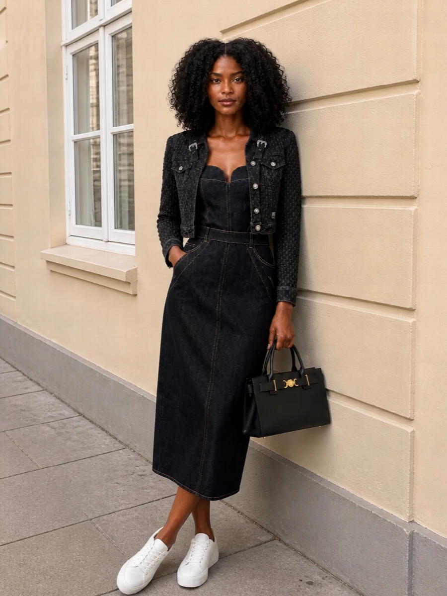 Versace jacket givenchy denim dress sneakers