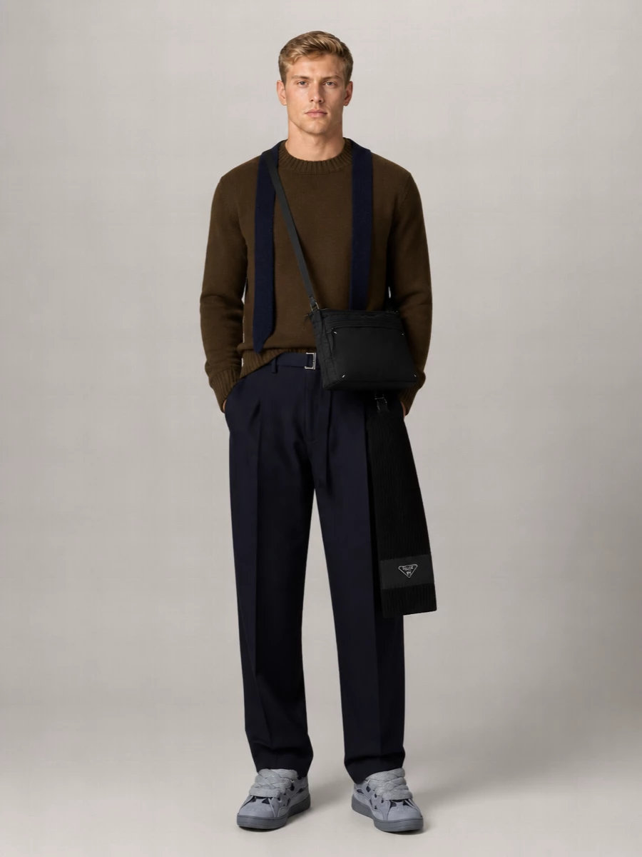 Sacai Merino Wool Relaxed-Fit V-Neck Cardigan