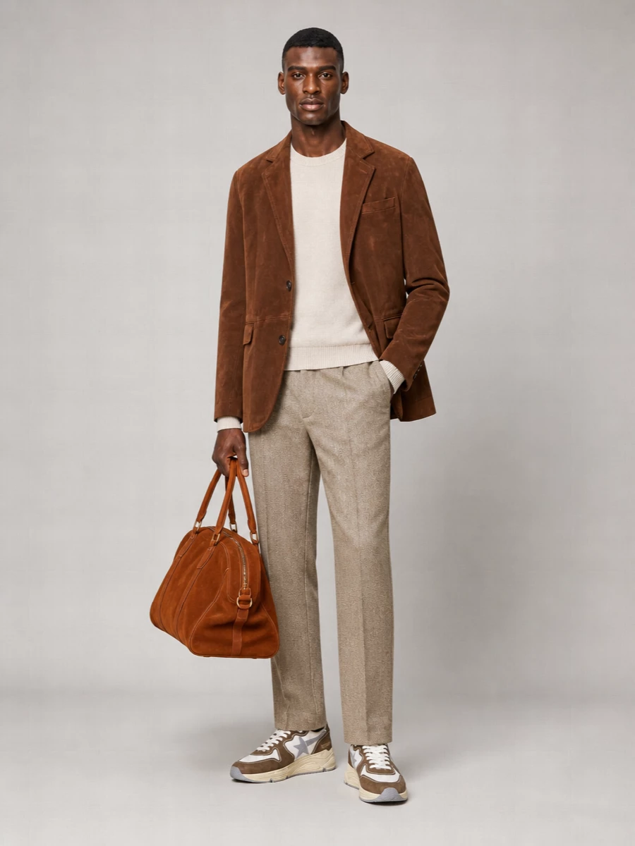 Golden Goose Leather Single-Breasted Coat