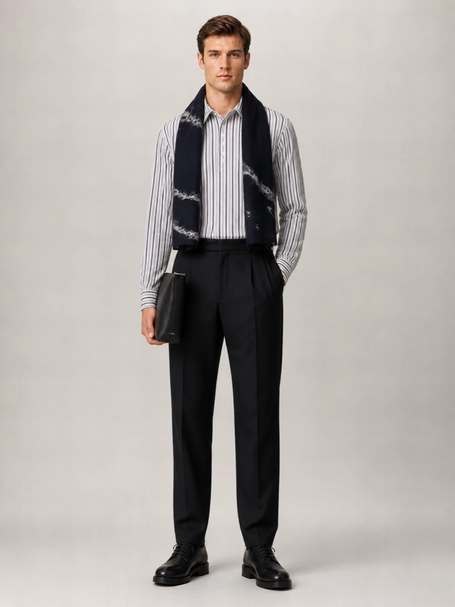Dries Van Noten Striped Long-Sleeve Shirt