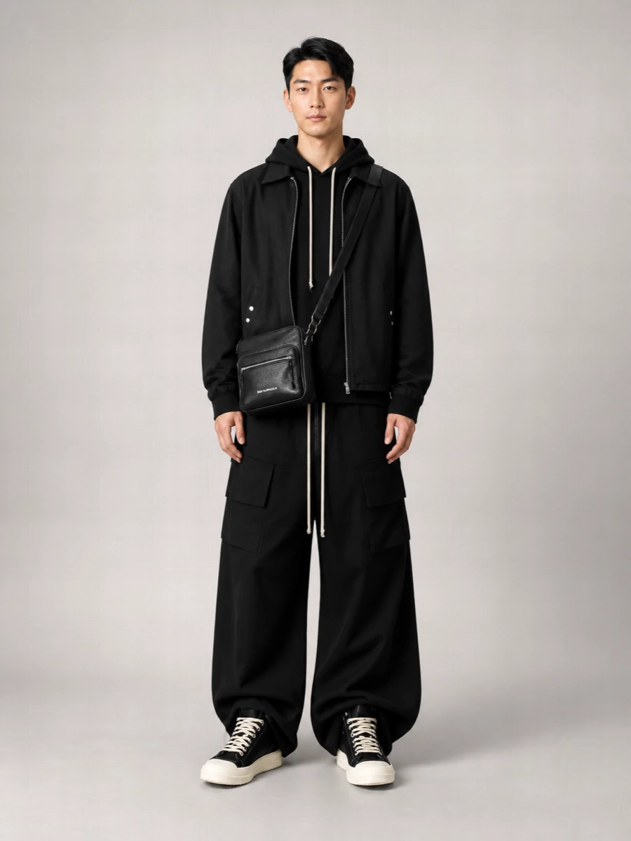 Rick Owens Drkshdw Cotton Single-Breasted Coat