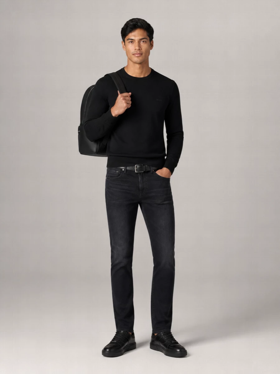 Boss Virgin Wool Crew-Neck Jumper