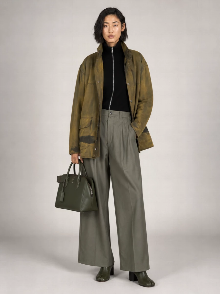 Maison Margiela 5Ac Medium Leather Shoulder Bag