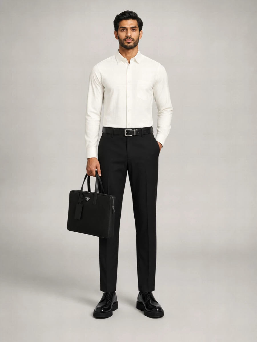 Prada Wool Straight-Leg Trousers