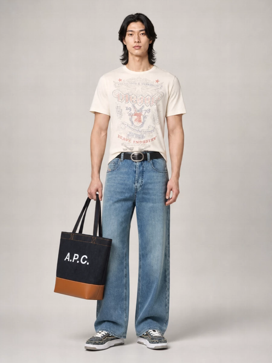 Diesel Denim Wide-Leg Trousers