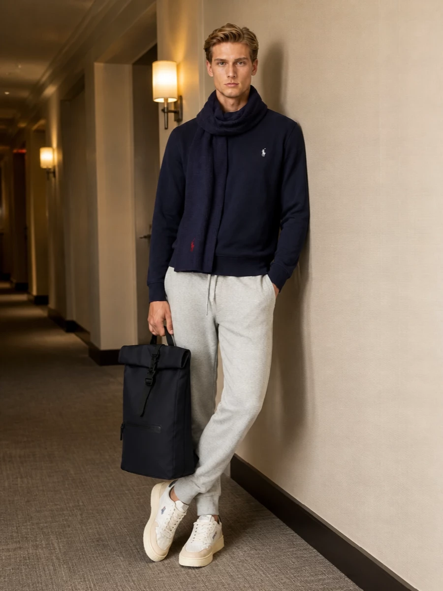 Polo ralph lauren navy sweatshirt grey joggers