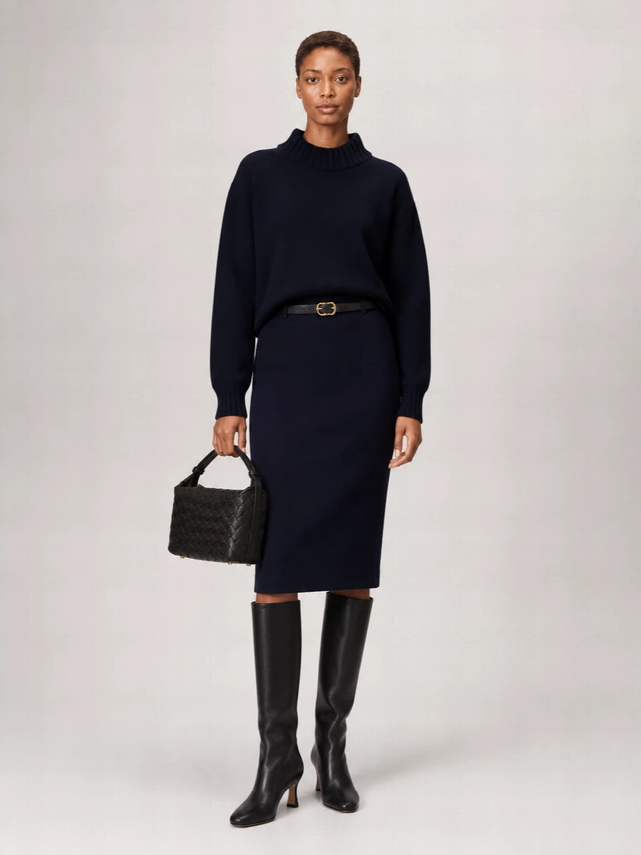 Bottega Veneta Wool Cashmere Ribbed Turtleneck Sweater