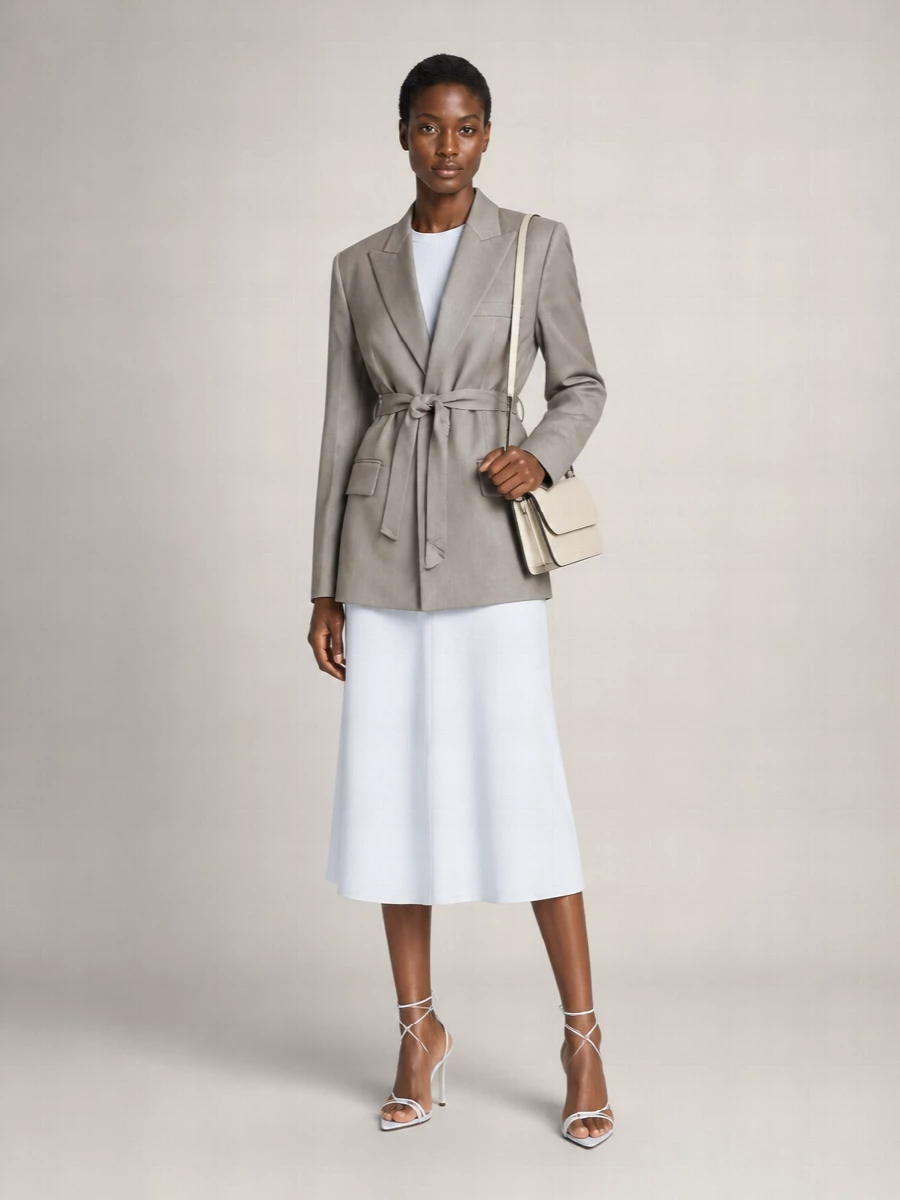 Victoria Beckham Belted Tailored Blazer