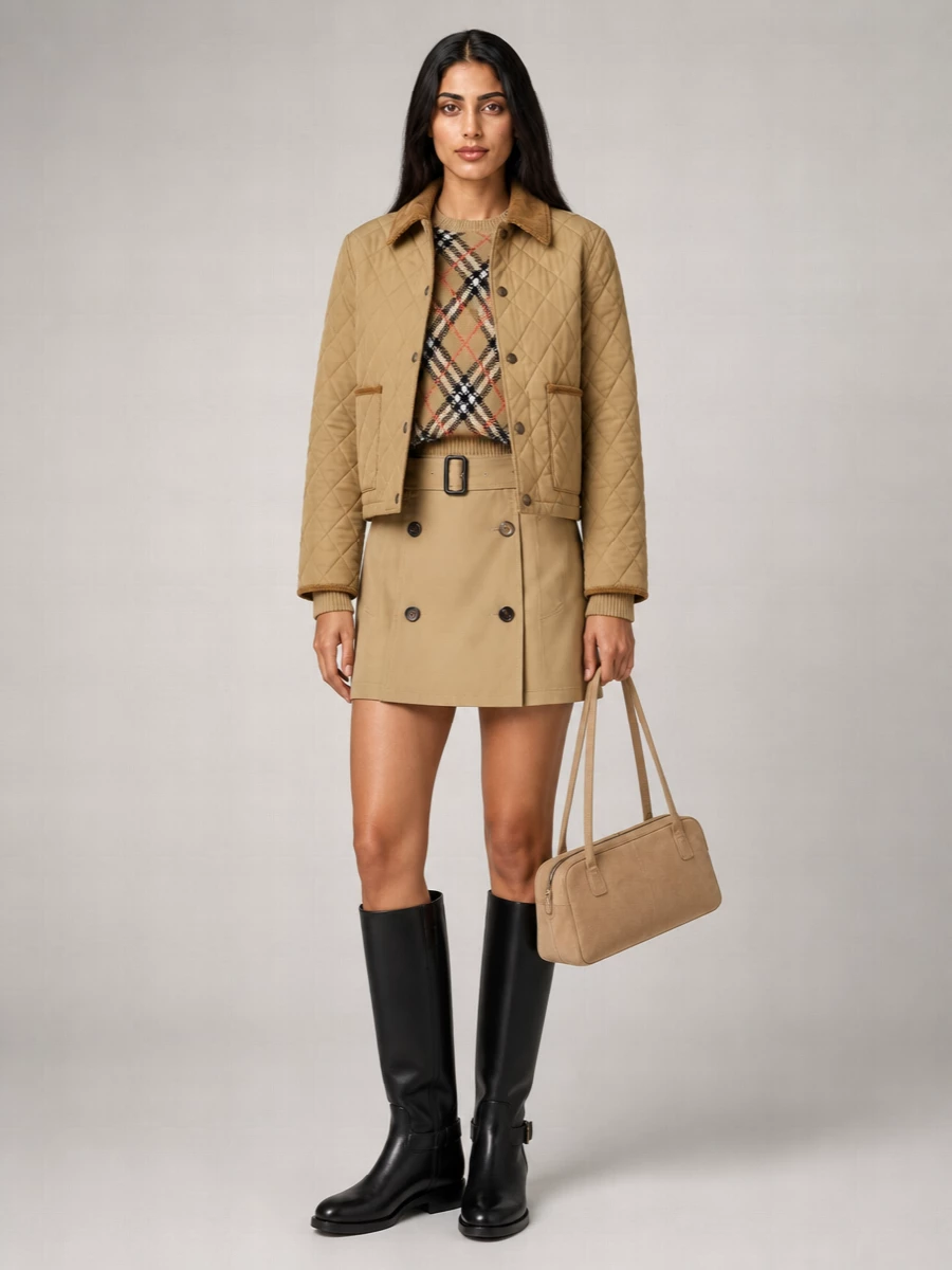 Burberry Quilted Cropped Jacket