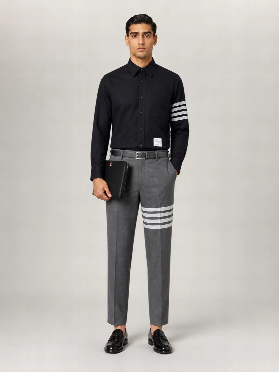 Thom Browne Wool Cotton Oversized Shirt