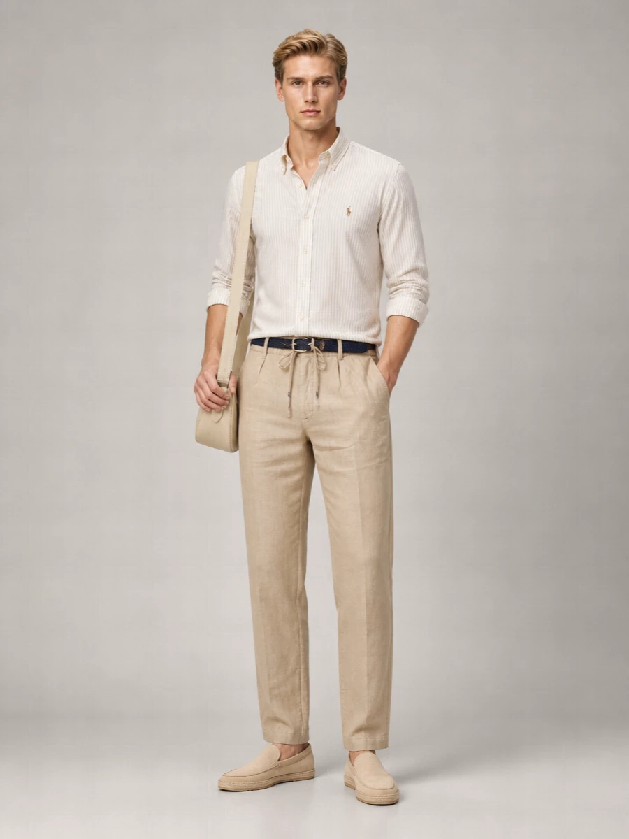 Ralph Lauren Linen Straight-Leg Trousers