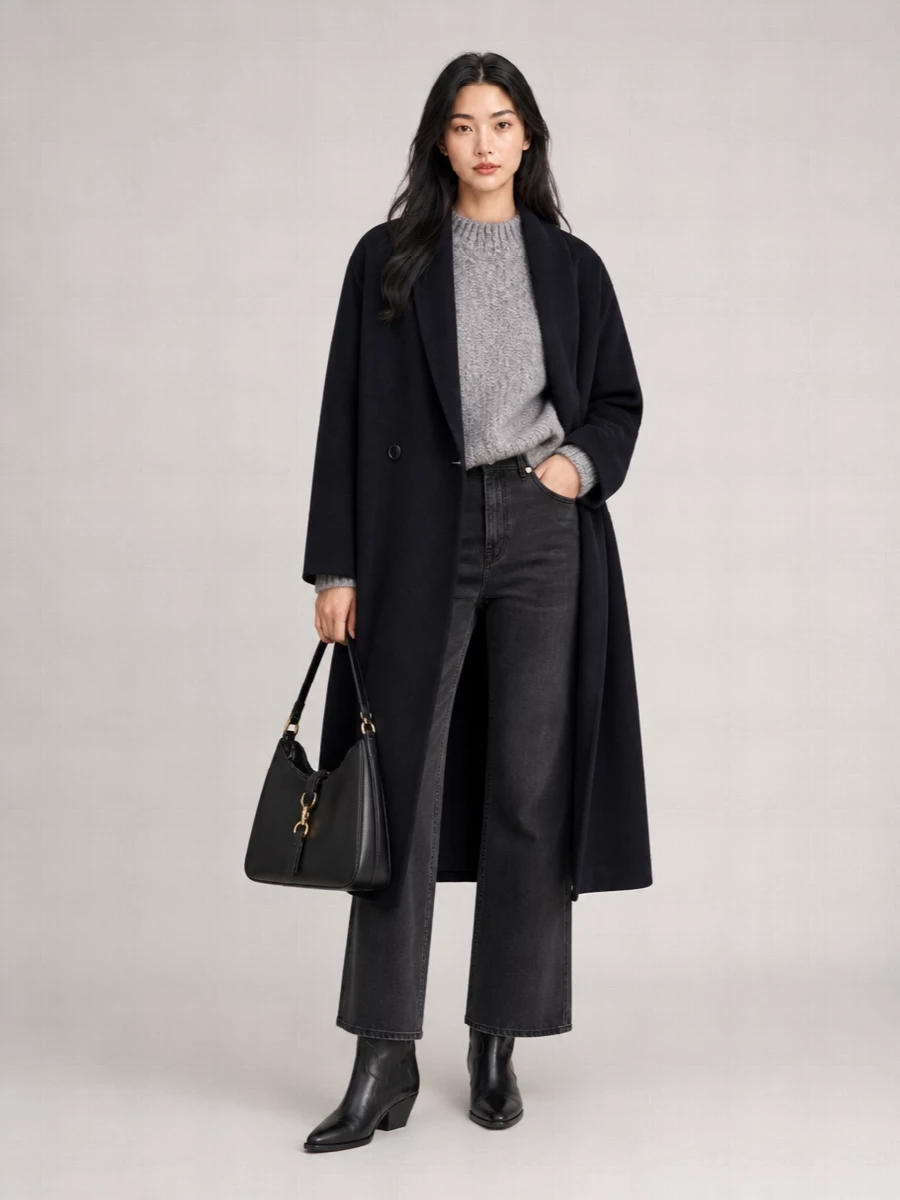 Isabel Marant Cashmere Wool Double-Breasted Oversized Coat