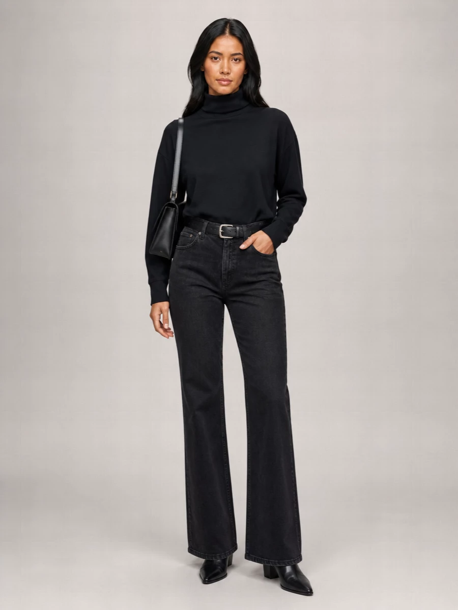 Haikure high-rise wide-leg denim jeans