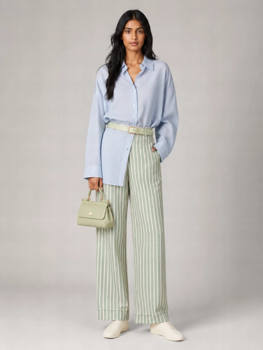Dries Van Noten Striped Wide-Leg Trousers