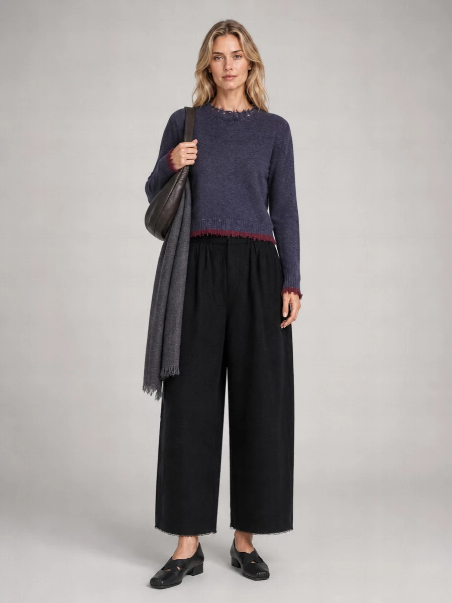 Uma Wang Cashmere Long Sleeve Sweatshirt