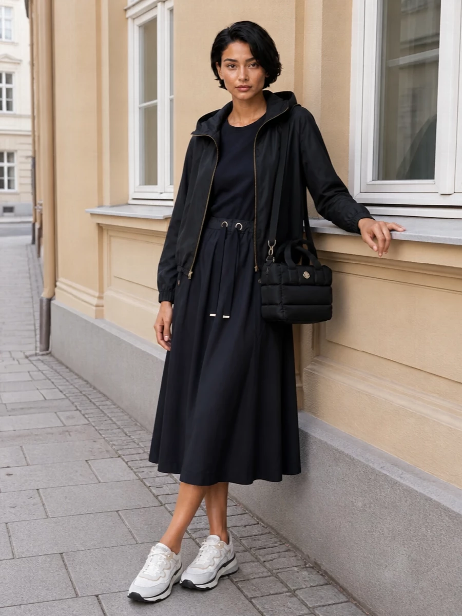 Herno bomber navy midi dress moncler bag