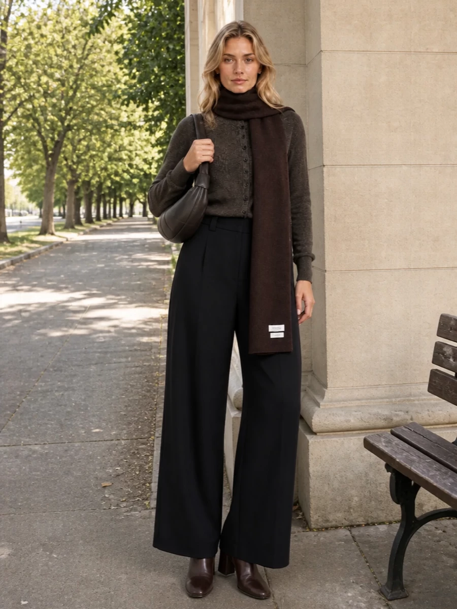 Lemaire cardigan wide leg trousers margiela boots