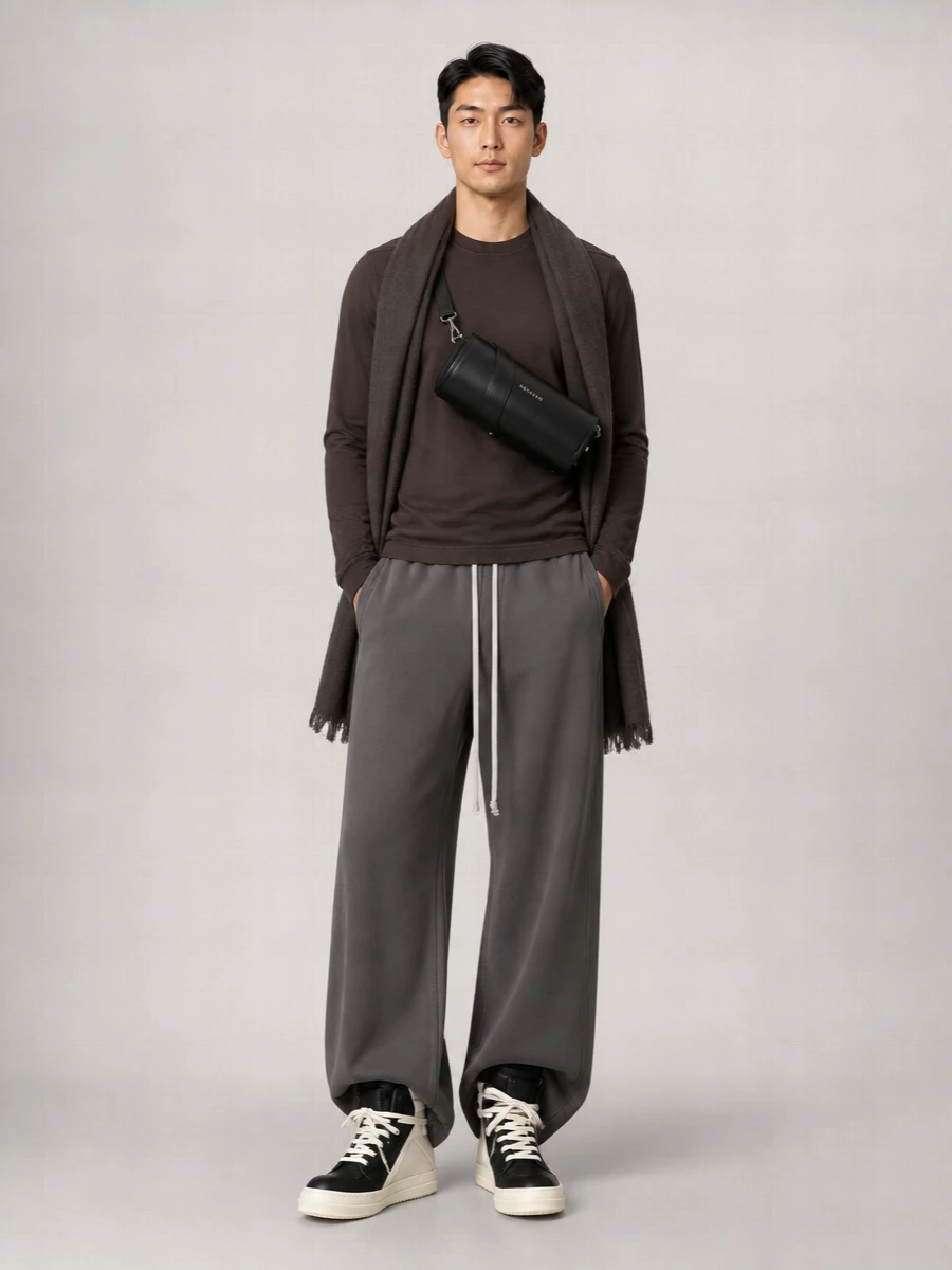 Rick Owens Drkshdw Ribbed Cotton Sweatshirt