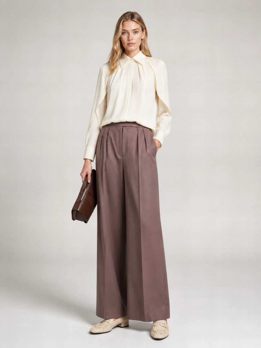 Max Mara Virgin Wool Wide-Leg Trousers