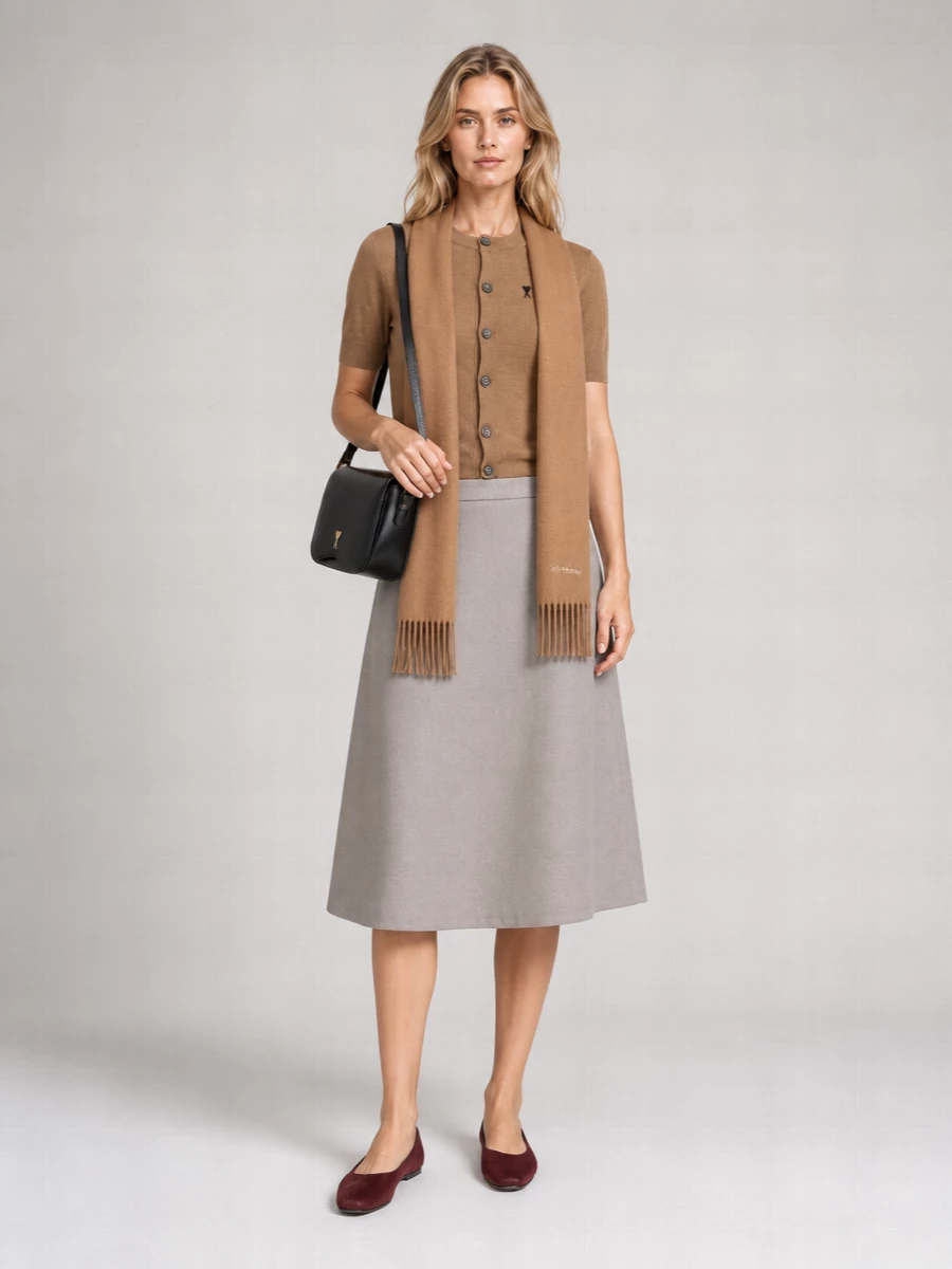 Ami Paris Merino Wool Cardigan