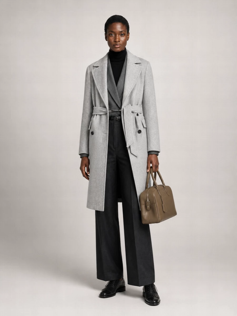 S Max Mara Cashmere Blend Double-Breasted Coat