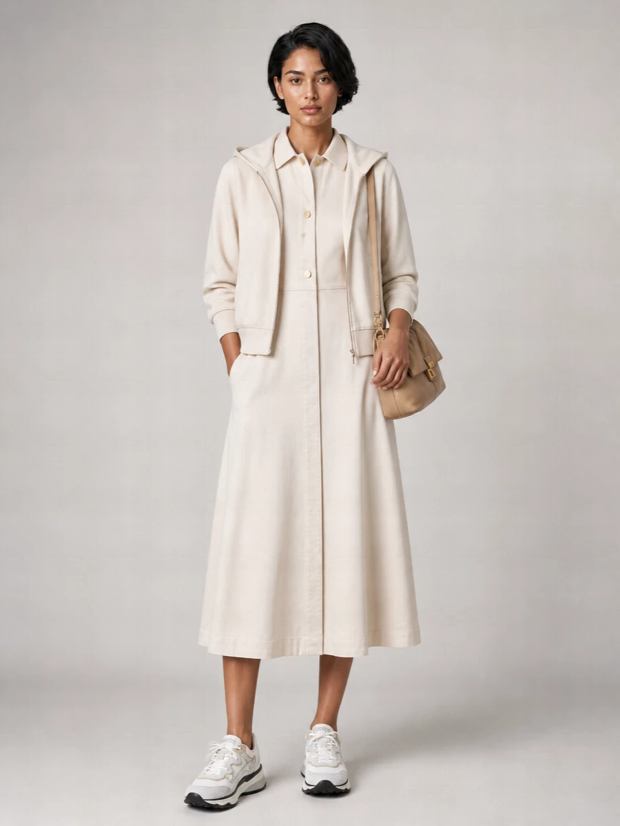 S Max Mara Cotton Blend Zip-Up Hoodie