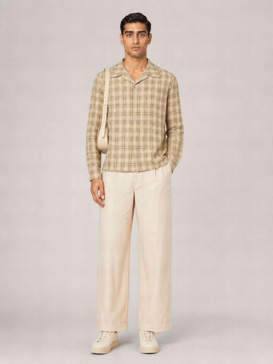 Séfr Checked Long-Sleeve Shirt
