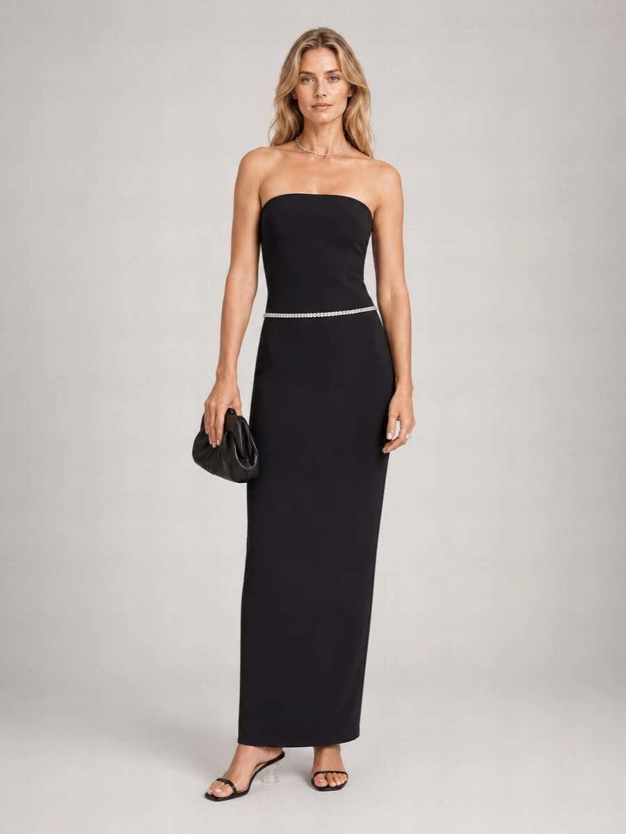 Wolford Strapless Sleeveless Draped Mini Dress