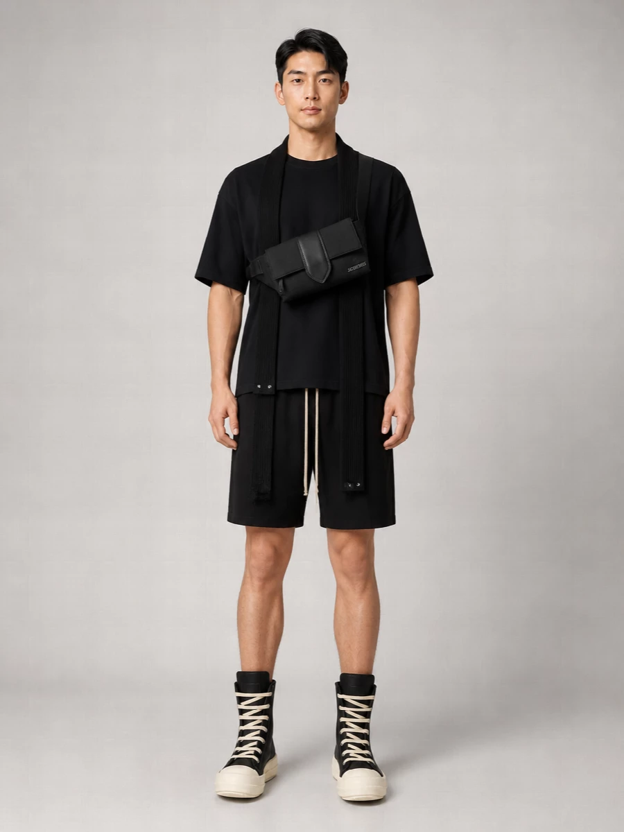 Rick Owens Cotton Low-Rise Wide-Leg Bermuda Shorts