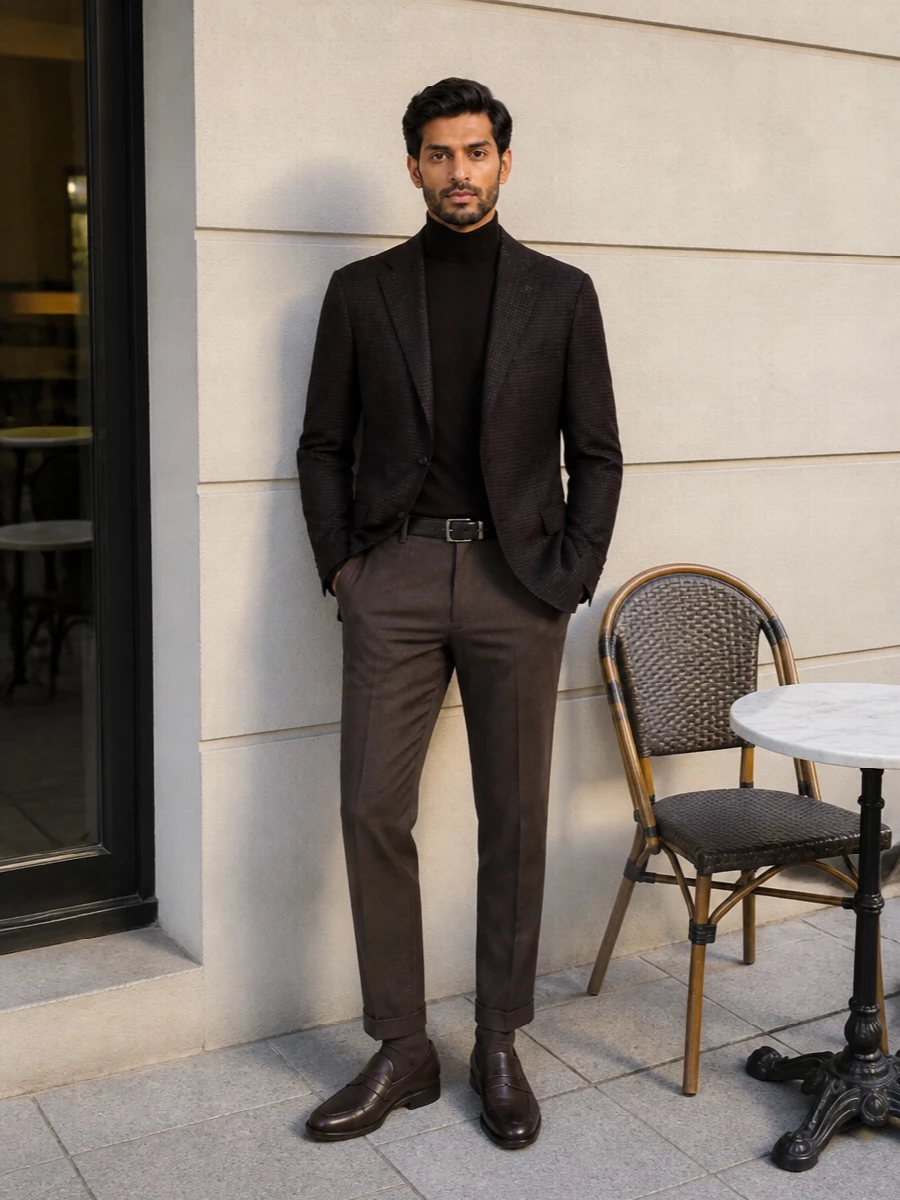 Tagliatore brown blazer pt torino trousers