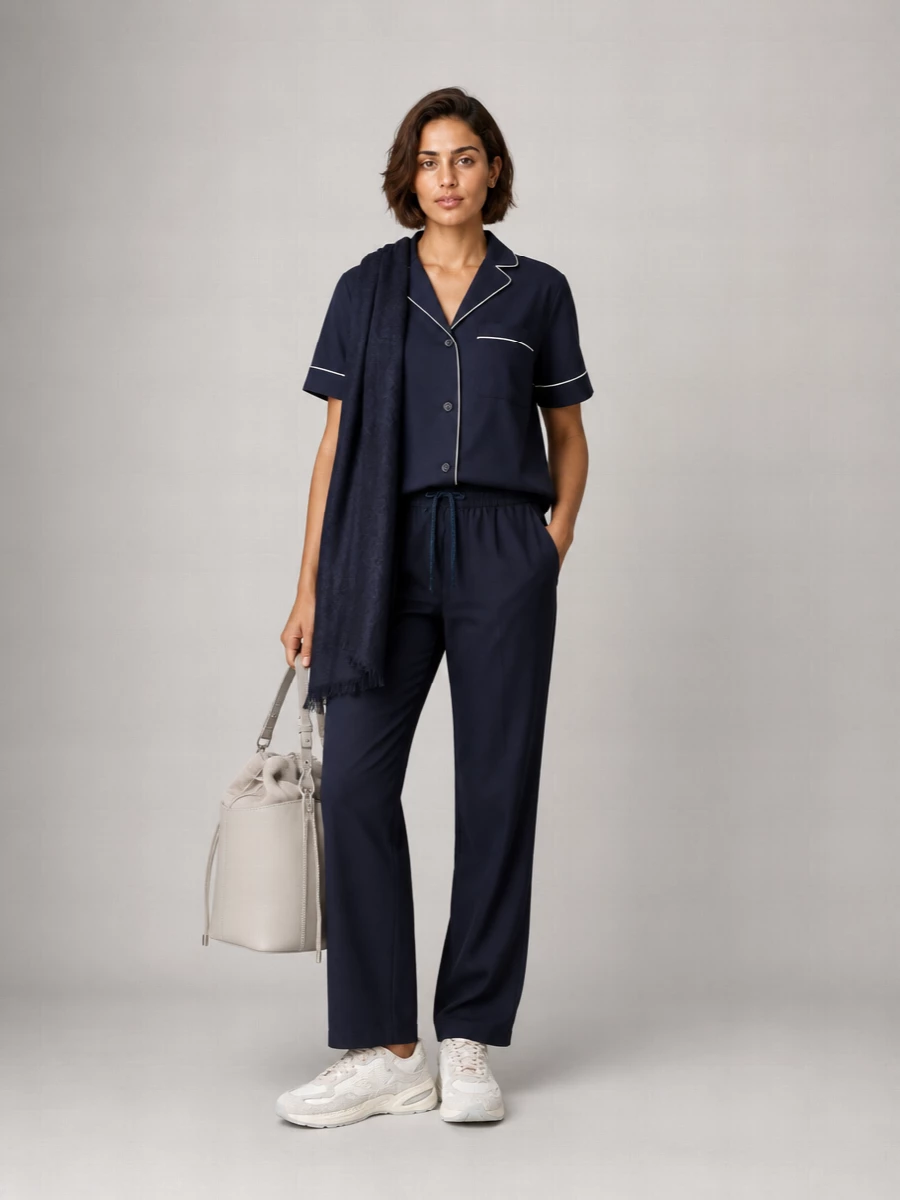 Emporio Armani Denim Straight-Leg Pyjama Trousers