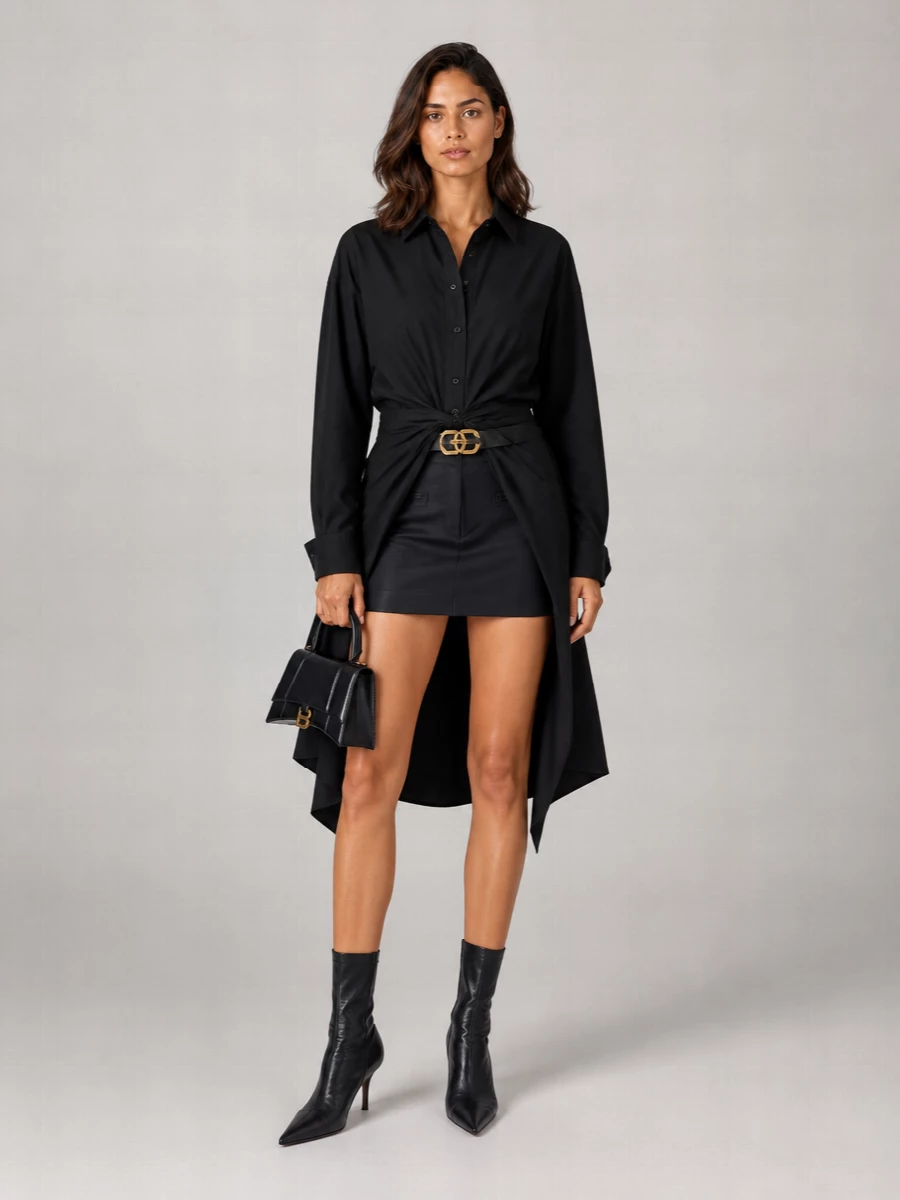 Balenciaga Wool Straight Skirt