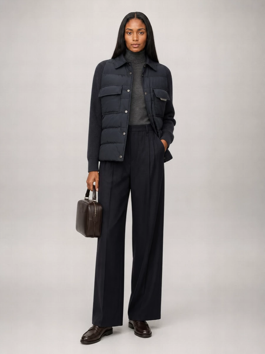Brunello Cucinelli Down Quilted Single Breasted Coat