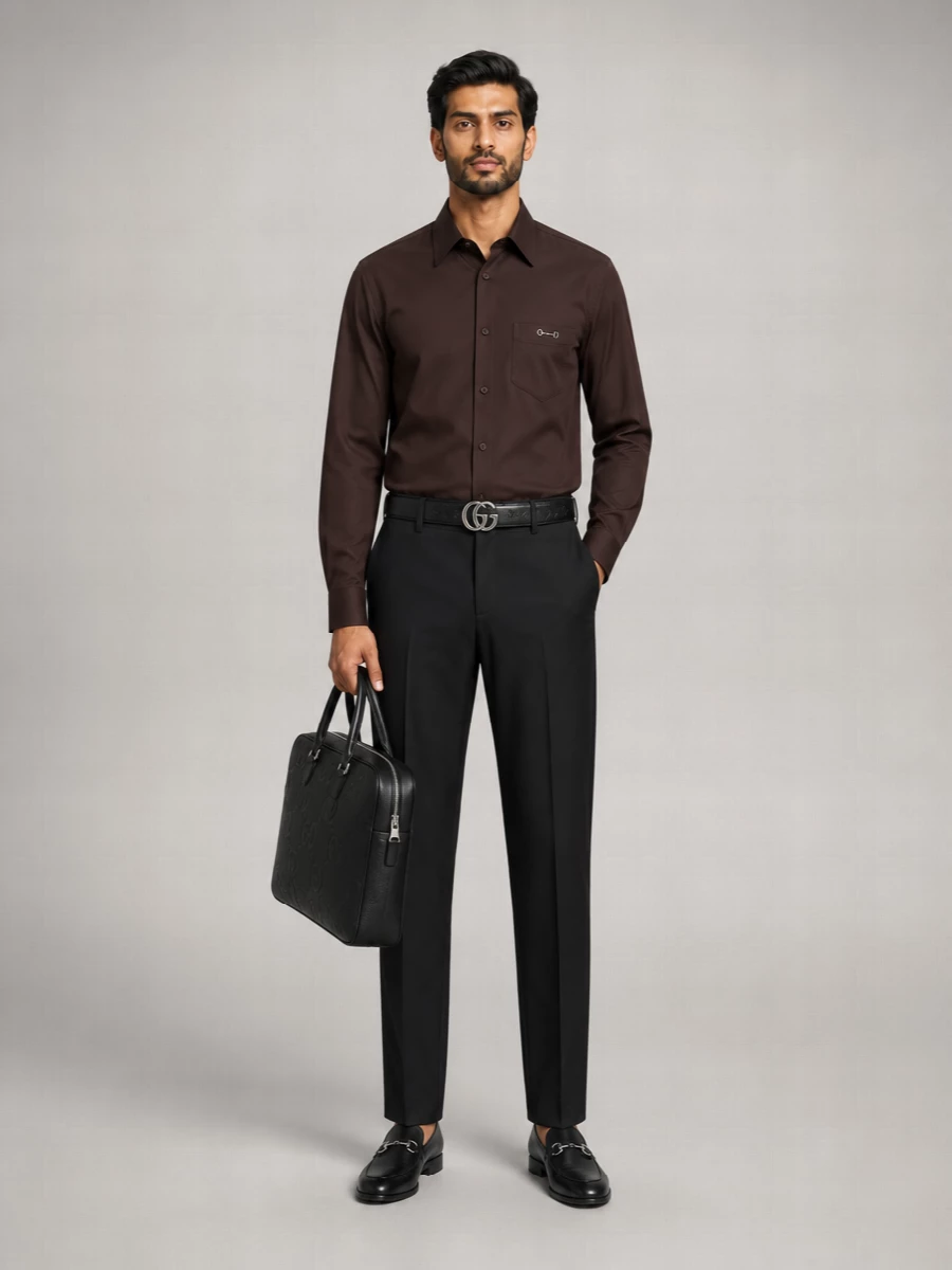 Gucci Wool Straight-Leg Trousers