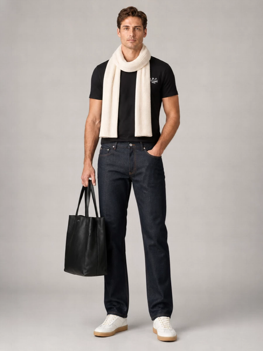 A.p.c. Organic Cotton Logo-Embroidered Crew-Neck T-Shirt