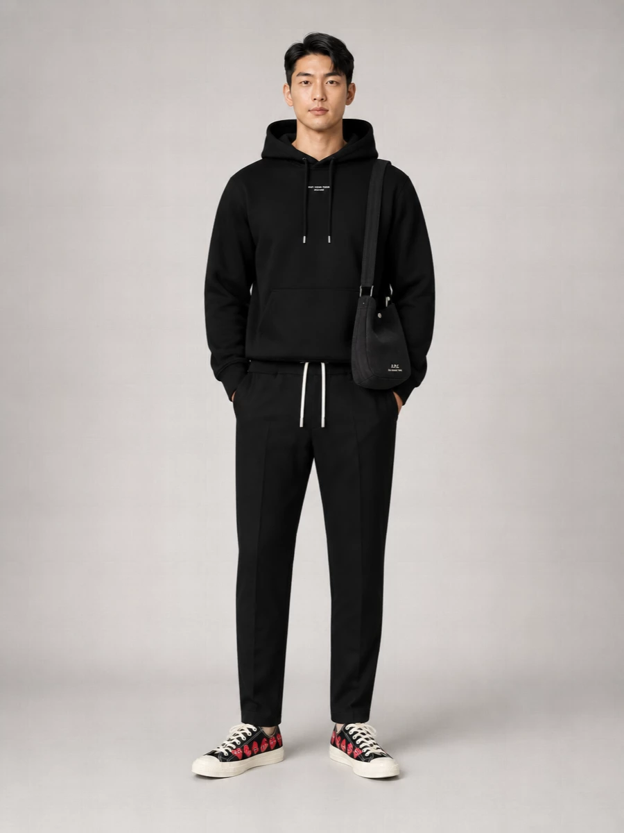 Drôle De Monsieur Hooded Sweatshirt Kangaroo Pocket