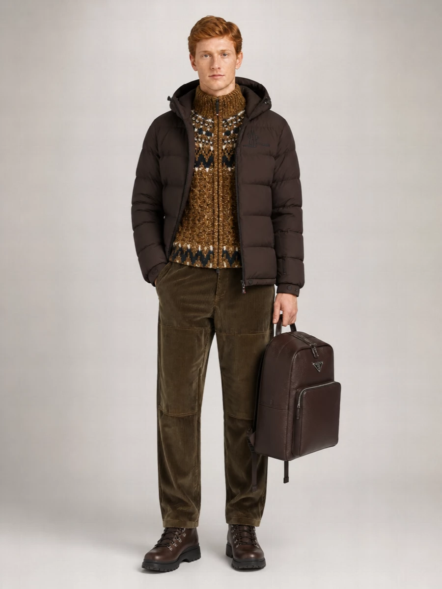 Moncler Grenoble Down Hooded Ski Jacket